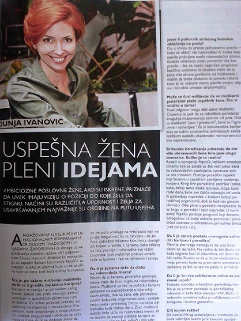 Naš klijent u magazinu Grazia