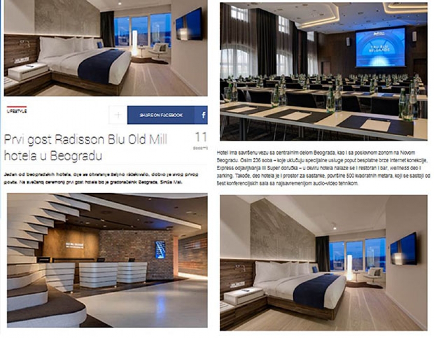 Radisson Blu Old Mill na Wannabemagazine portalu
