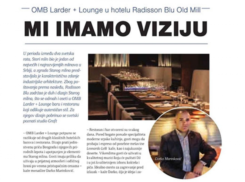 Cafee&Bar magazin o Radisson Blu hotelu