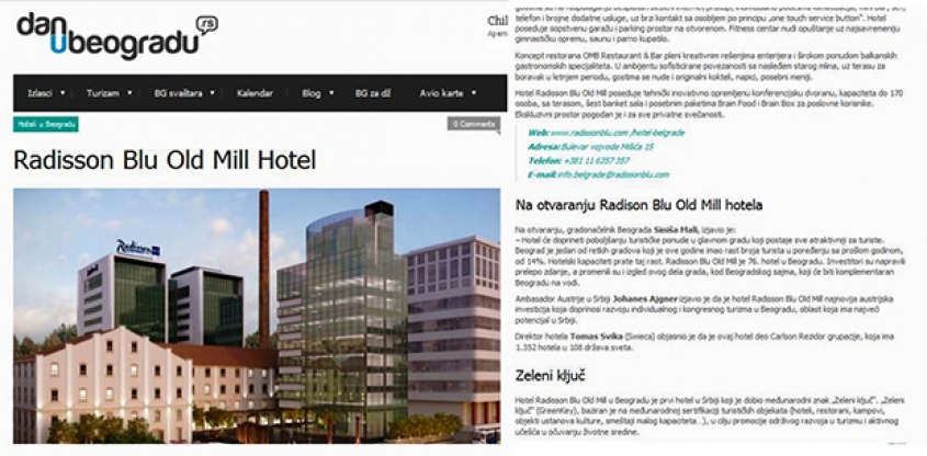 Prvi hotel u Srbiji sa medjunarodnom ekološkom oznakom