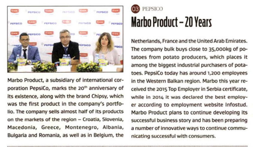 Mediji o jubileju kompanije Marbo Product