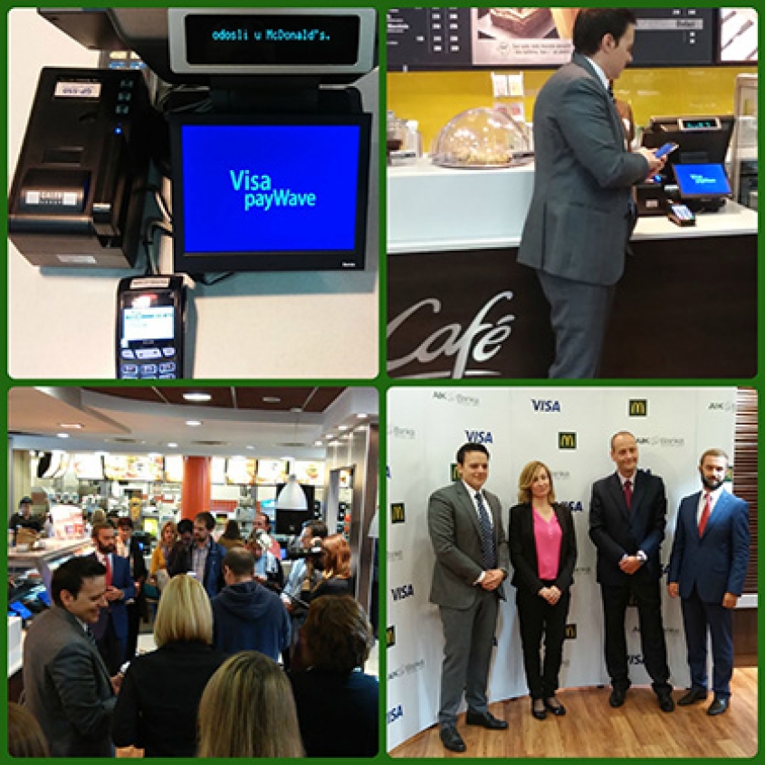 McDonald’s, Visa i AIK banka uveli Visa payWave tehnologiju beskontaktnog plaćanja u McDonald's restorane u Srbiji