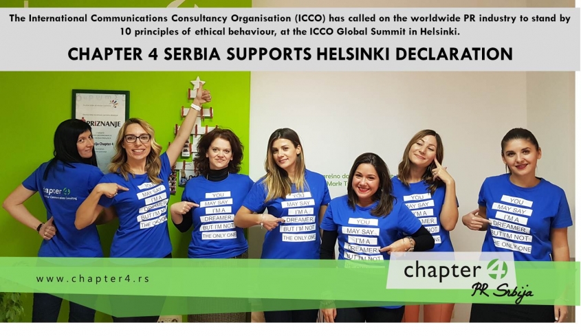 Chapter 4 podržao Deklaraciju o Etici