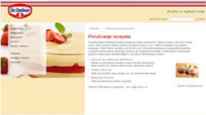 Poručivanje Dr.Oetker recepata