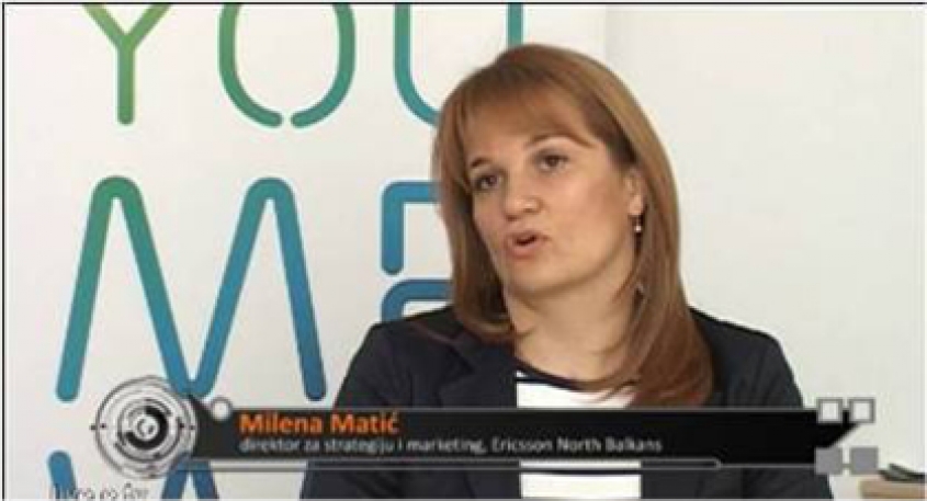 Intervju na RTS - Milena Matić, direktorka marketinga i strategije Ericssona za region severnog Balkana