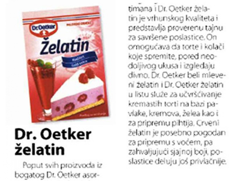 Dr.Oetker in the magazine for women with style