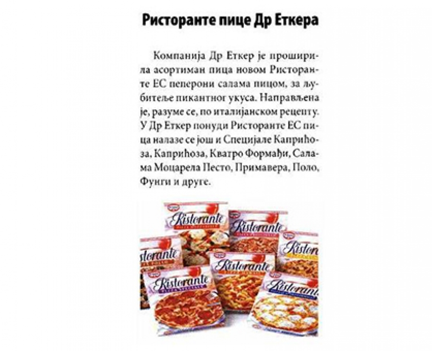 New Taste of Ristorante Pizza in the Media