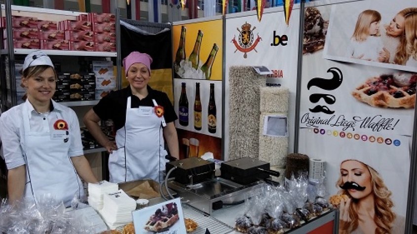 Augustin waffles at Charity bazaar