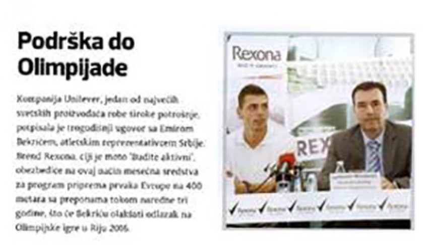 Support to the Olympics
