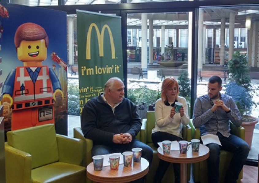 The LEGO movie characters in McDonald''s restaurants
