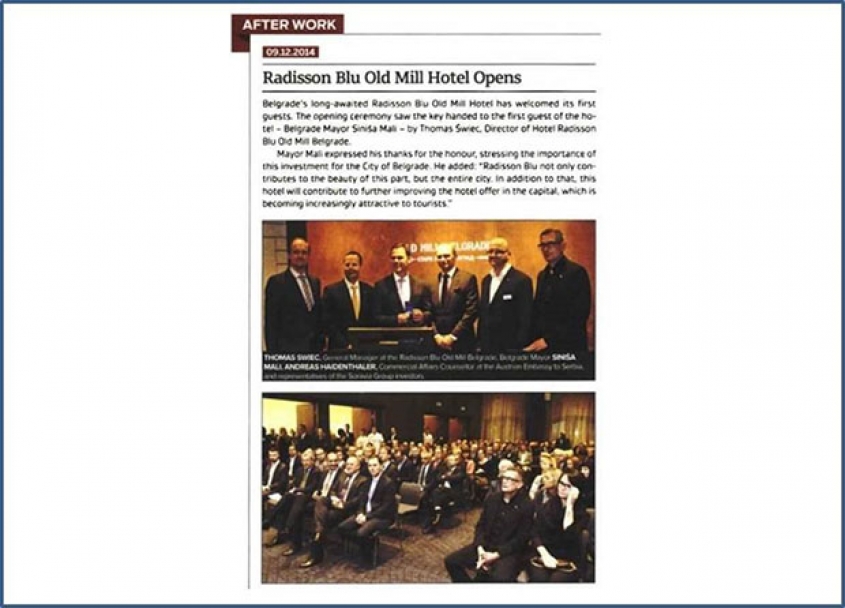 Radisson Blu Hotel in The Cord Magazine