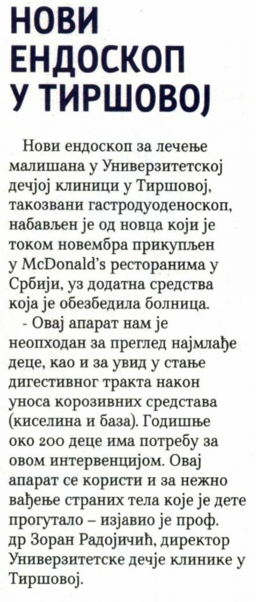 Our client in the media