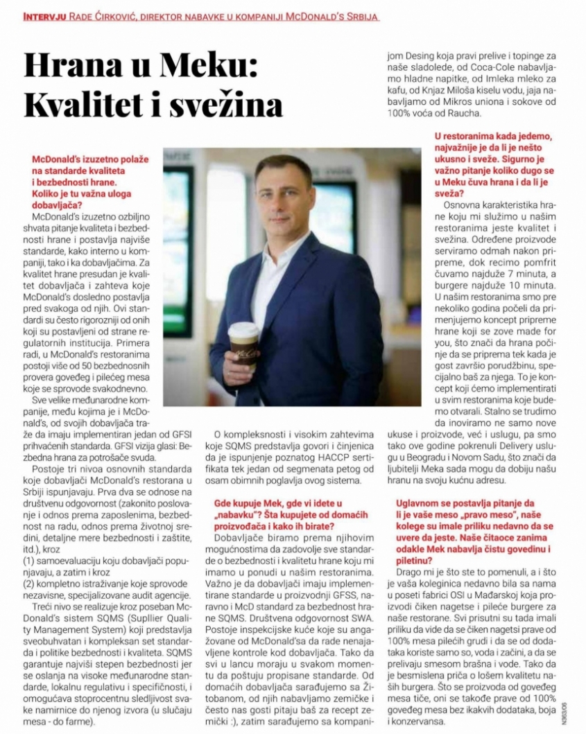 Our client mcdonald's in the media