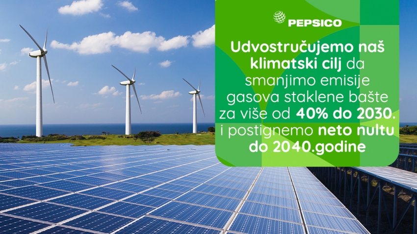 PepsiCo udvostručio cilj smanjenja uticaja na klimatske promene