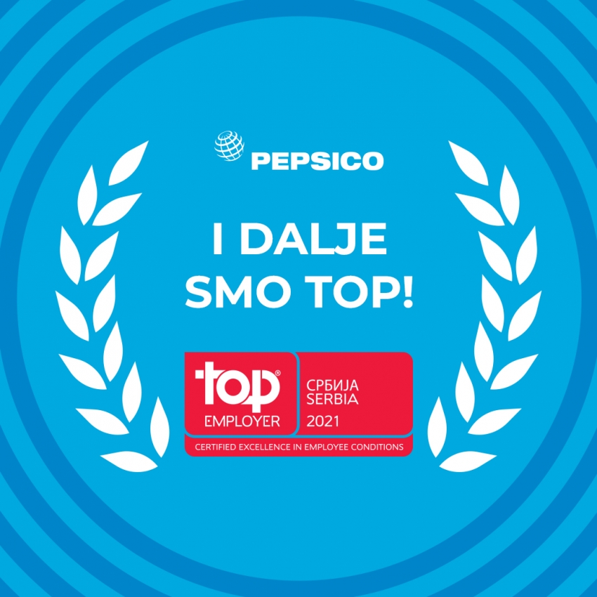 PepsiCo Srbija sedmi put dobio priznanje "Top Employer"