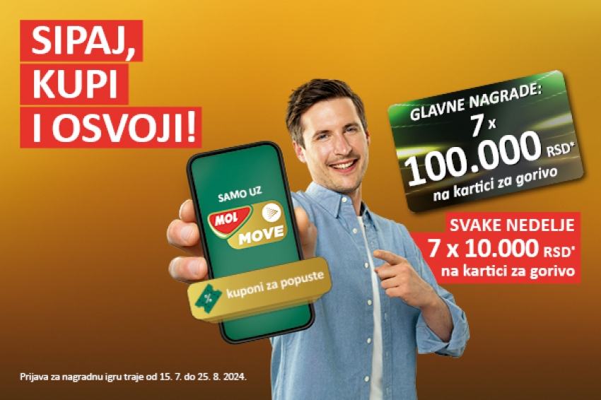Mol Serbia pokreće letnju nagradnu igru „Sipaj, kupi i osvoji“