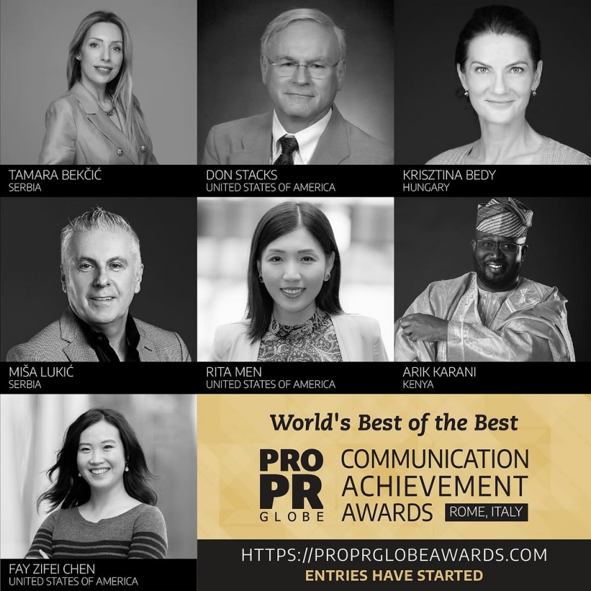 Tamara Bekčić, Chapter 4, on the jury of the PRO PR Globe Communication Achievement Awards