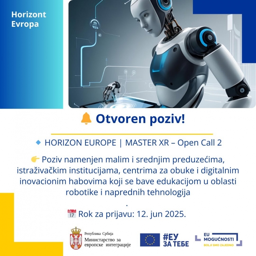 Otvoren poziv HORIZON EUROPE | MASTER XR