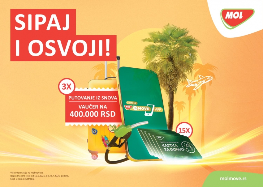 Letnje vožnje uz MOL Serbia – osvoji putovanje iz snova ili gorivo za nove avanture!