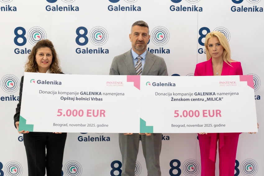 Galenika donirala sredstva Opštoj bolnici u Vrbasu i Ženskom centru ,,Milica’’