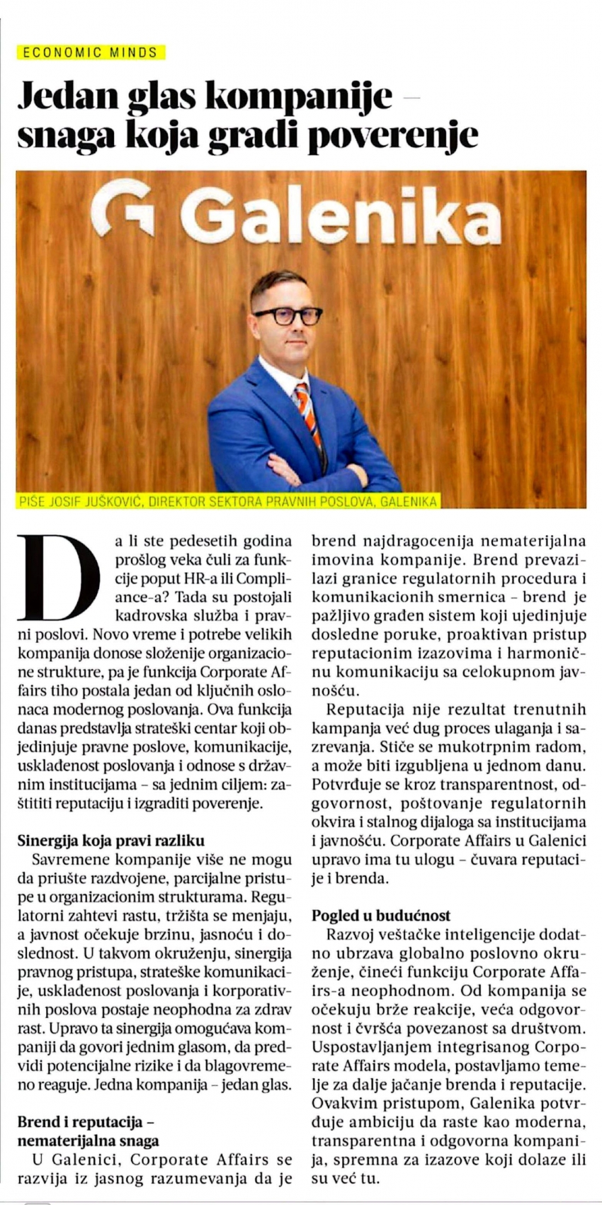 One company voice - a strength that builds trust