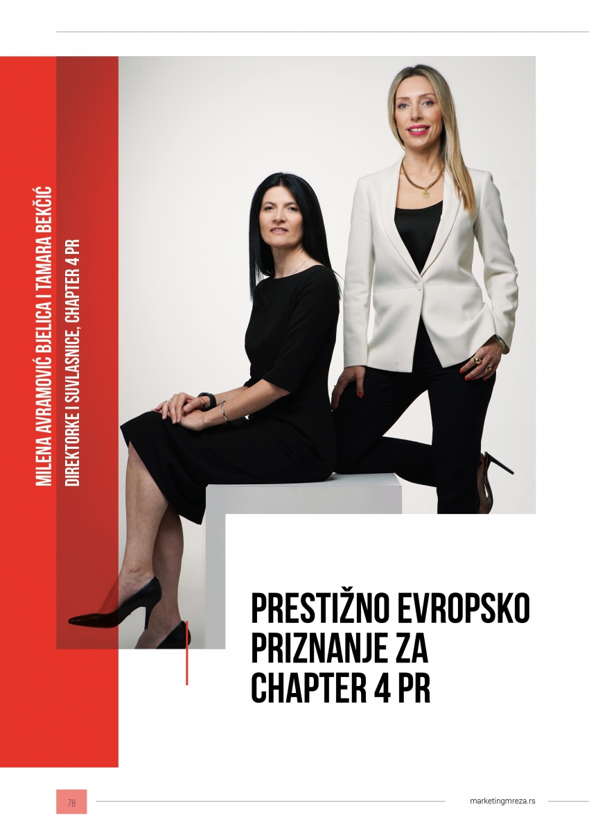Prestižno evropsko priznanje za Chapter 4 PR 