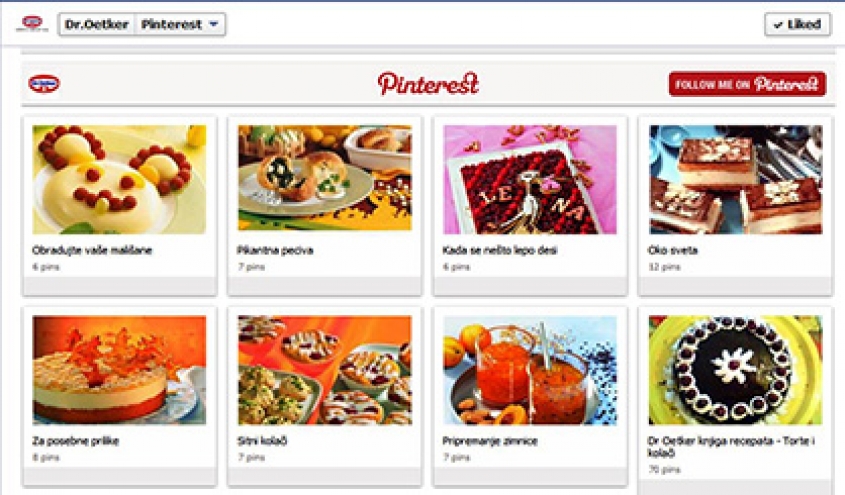 Dr.Oetker Online knjiga recepata na Pinterestu