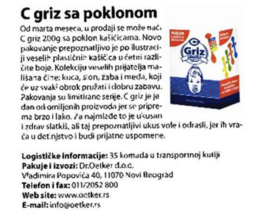 Dr.Oetker u medijima