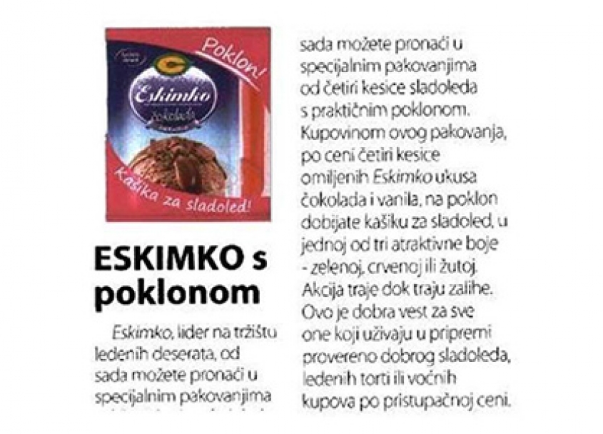 Eskimko sa poklonom u magazinu Stil