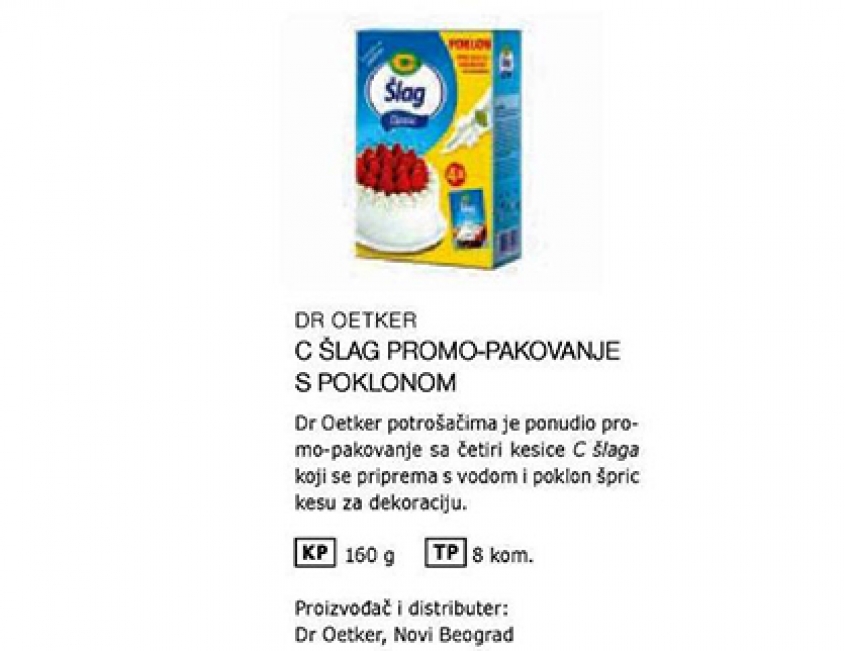 C šlag sa poklonom u medijima
