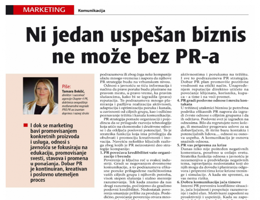 Zbog čega ni jedan uspešan biznis ne može bez PR-a