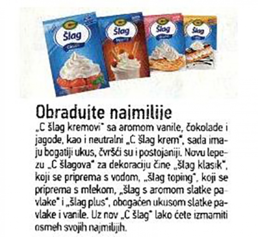 C šlagovi u medijima